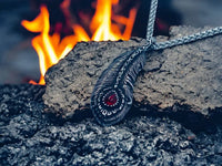 Collier Plume Corbeau – Pendentif Hugin & Munin - Vikingart