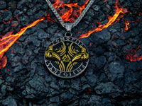 Collier Viking Hugin & Munin - Pendentif Aegishjalmur Vikingart