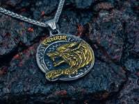 Collier Viking Loup Fenrir - Pendentif Aegishjalmur Vikingart