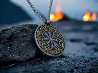 Collier Viking Aegishjalmur - Pendentif Runique Vikingart