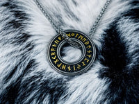 Collier Viking Cercle Runes - Pendentif Runique - Vikingart