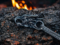 Collier Fantasy - Pendentif Tête Dragon Vikingart