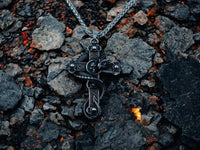 Collier Fantasy Croix - Pendentif Dragon Vikingart