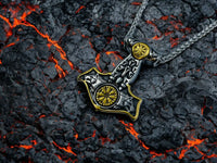Collier Viking Mjollnir Marteau de Thor Fenrir Vegvisir - Vikingart