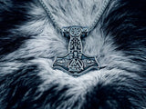 Collier Viking Mjölnir Marteau de Thor - Corbeaux Hugin et Munin - Vikingart
