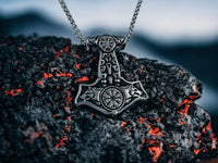 Collier Viking Mjollnir Marteau de Thor Fenrir Vegvisir - Vikingart