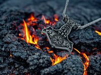 Collier Viking Mjollnir Marteau de Thor Fenrir Vegvisir - Vikingart