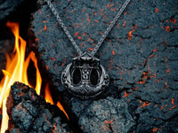 Collier Viking Mjölnir - Pendentif Marteau de Thor - Corbeaux Hugin & Munin Vikingart